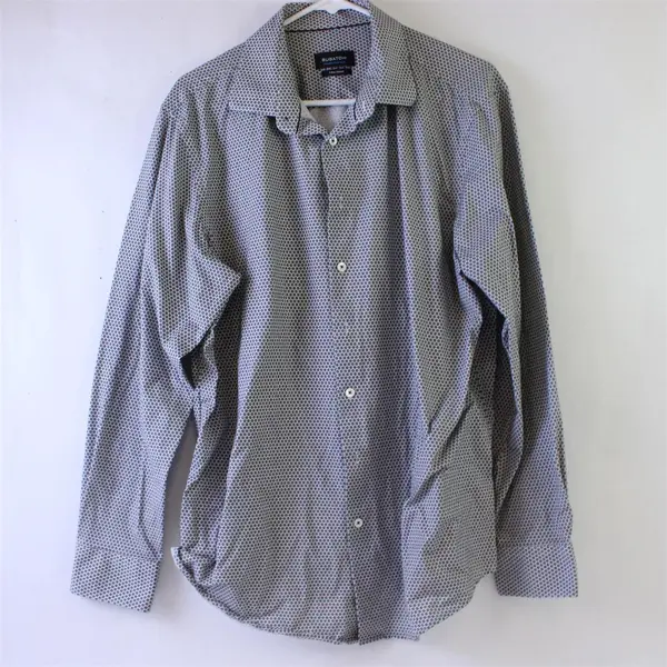 BUGATCHI 8 Way Stretch Long Sleeved  Flip Cuff Button Up Shirt Men's XL 