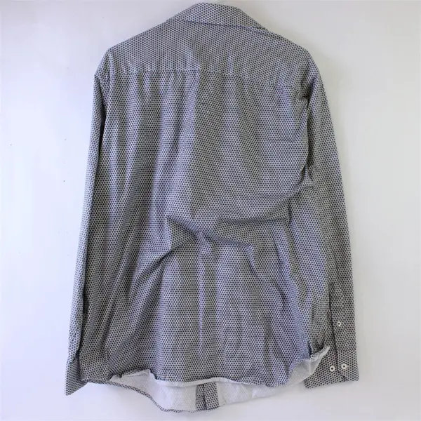 BUGATCHI 8 Way Stretch Long Sleeved  Flip Cuff Button Up Shirt Men's XL 