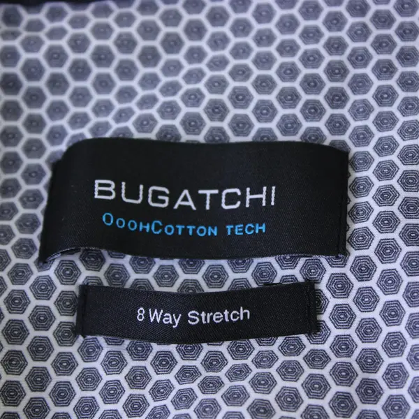 BUGATCHI 8 Way Stretch Long Sleeved  Flip Cuff Button Up Shirt Men's XL 