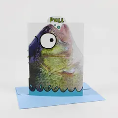 Hallmark Funny Fishing Humor Father's Day Pop-Up Card UNUSED