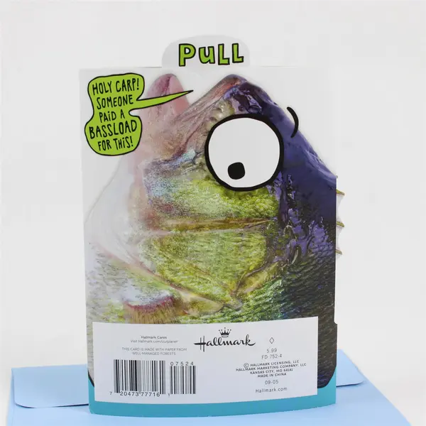 Hallmark Funny Fishing Humor Father's Day Pop-Up Card UNUSED