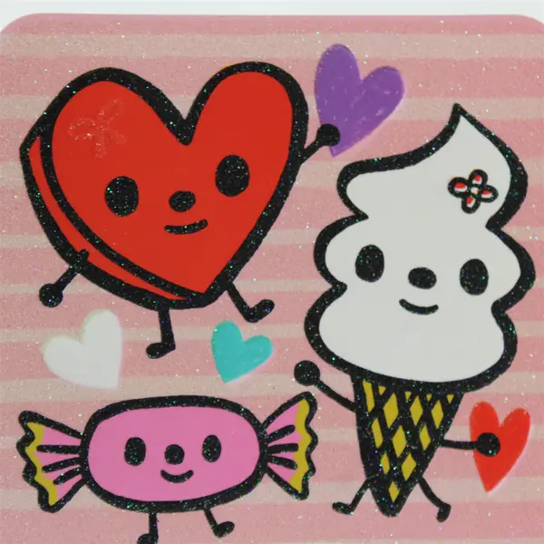 Hallmark Sparkly Valentine's Day Card Granddaughter w/ Red Envelope, Unused