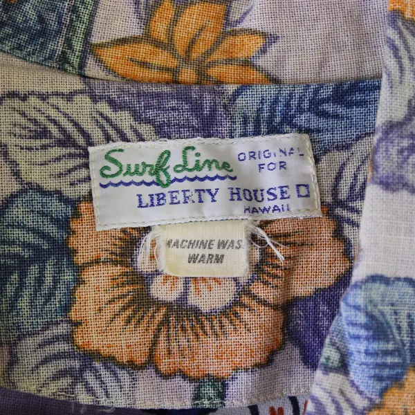 Liberty House Hawaii Men's Vintage Purple Hawaiian Short Sleeve Shirt 