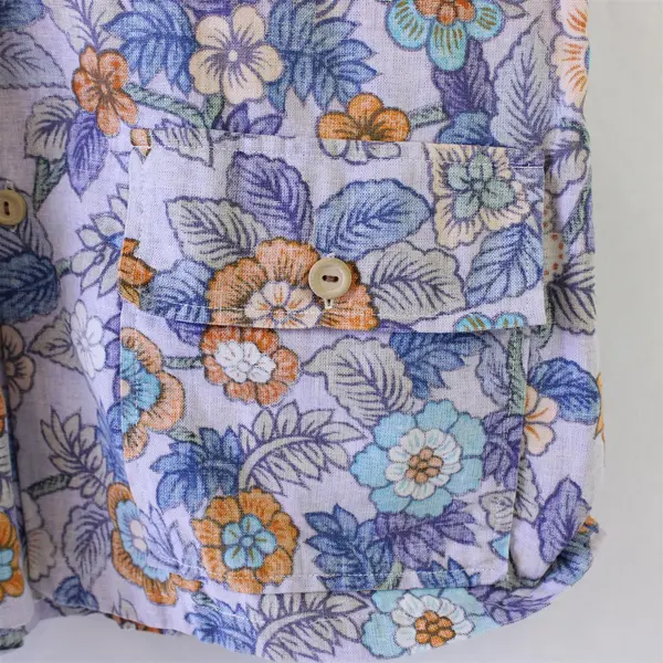 Liberty House Hawaii Men's Vintage Purple Hawaiian Short Sleeve Shirt 