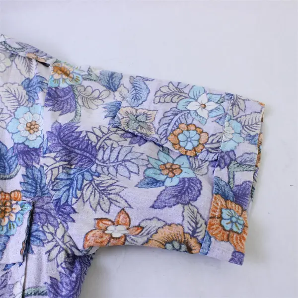 Liberty House Hawaii Men's Vintage Purple Hawaiian Short Sleeve Shirt 