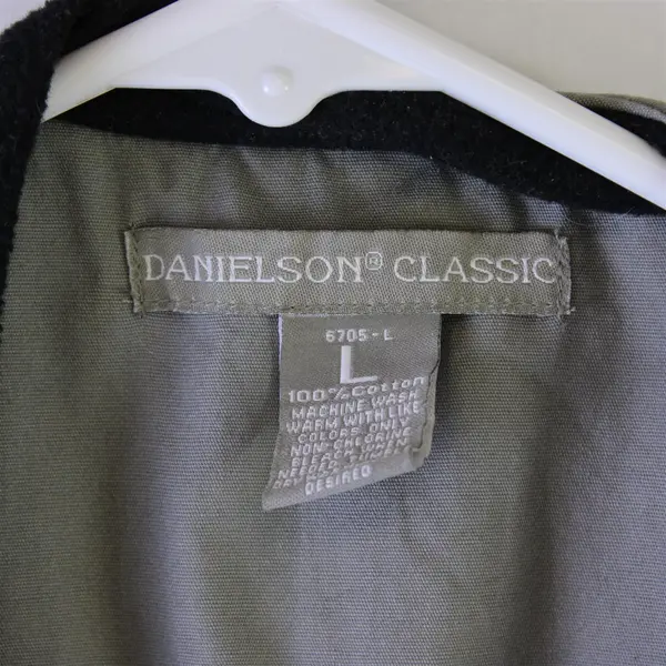 Vtg Danielson Classic Fishing Vest Mens Large Gray Multi-Pocket Cotton Utility