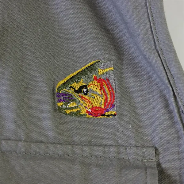 Vtg Danielson Classic Fishing Vest Mens Large Gray Multi-Pocket Cotton Utility