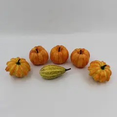 Lot of 6 Decorative Faux Squash Autumn Centerpiece FLAWED