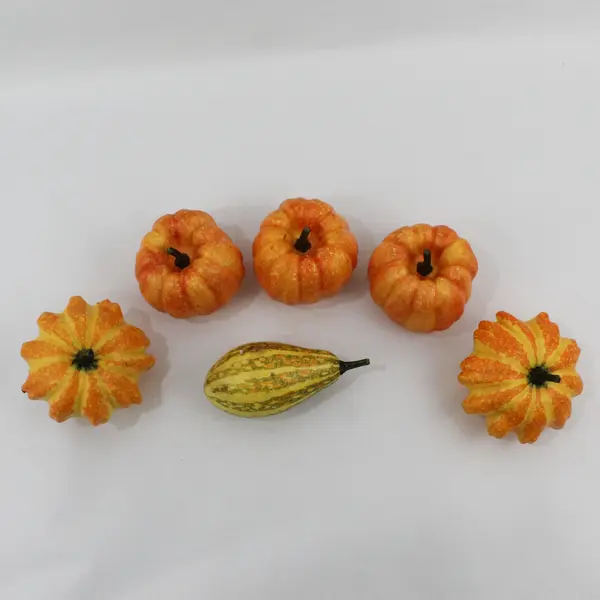 Lot of 6 Decorative Faux Squash Autumn Centerpiece FLAWED