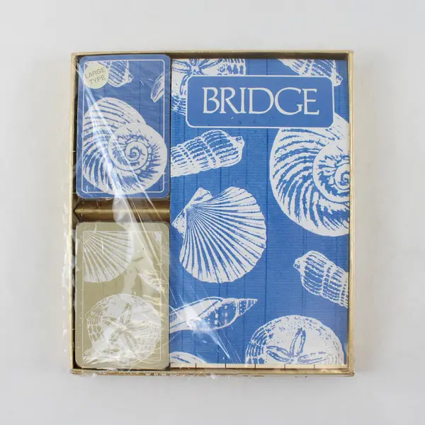 Caspari Shells Motif Bridge 2 Score Pads Jumbo Boxed Set