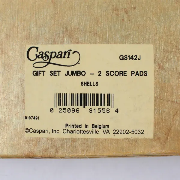 Caspari Shells Motif Bridge 2 Score Pads Jumbo Boxed Set