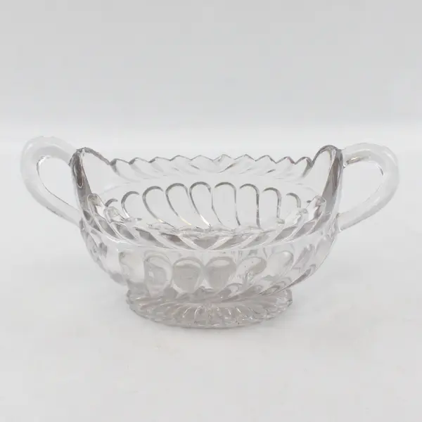 Vintage Fostoria Clear Glass Double Handled Relish Dish 1930s