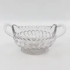 Vintage Fostoria Clear Glass Double Handled Relish Dish 1930s