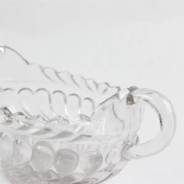 Vintage Fostoria Clear Glass Double Handled Relish Dish 1930s