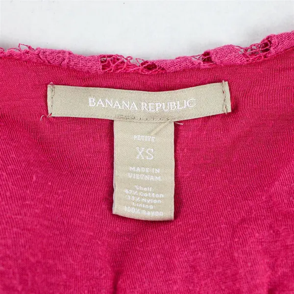 Banana Republic Pink Mesh Short-Sleeved Top Women's Petite XS