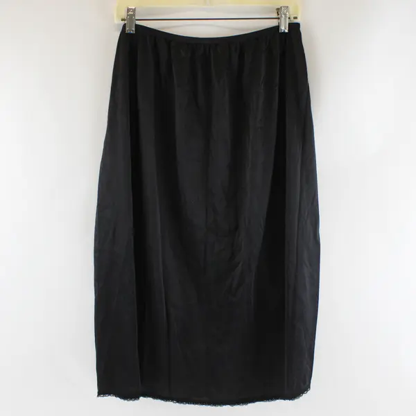Vassarette Black Nylon Half Slip Skirt Women's 2XL