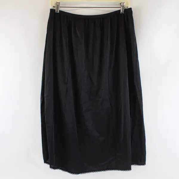 Vassarette Black Nylon Half Slip Skirt Women's 2XL