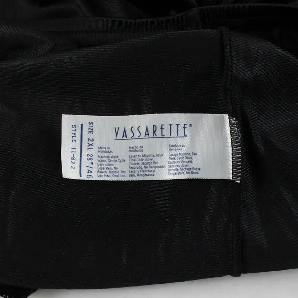Vassarette Black Nylon Half Slip Skirt Women's 2XL
