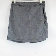 Cherokee White and Blue Gingham Cotton Wrap Skort Women's Size 6
