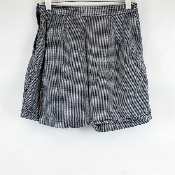 Cherokee White and Blue Gingham Cotton Wrap Skort Women's Size 6