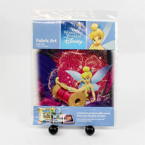 Wonderful World of Disney Fabric Art Peter Pan Tinker Bell Falling 8.5" Square