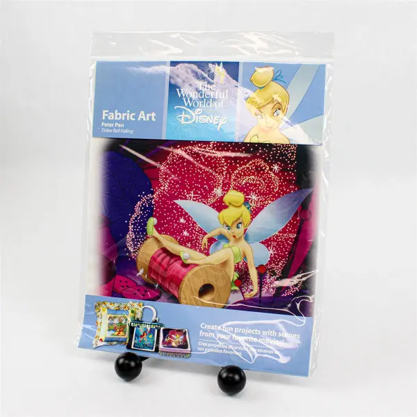 Wonderful World of Disney Fabric Art Peter Pan Tinker Bell Falling 8.5" Square