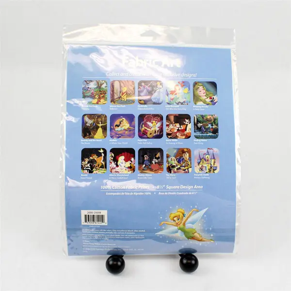 Wonderful World of Disney Fabric Art Peter Pan Tinker Bell Falling 8.5" Square