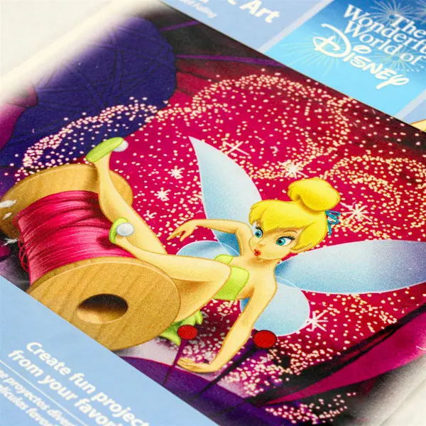 Wonderful World of Disney Fabric Art Peter Pan Tinker Bell Falling 8.5" Square