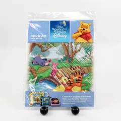 Wonderful World of Disney Fabric Art Winnie the Pooh Frolicking 8.5" Square