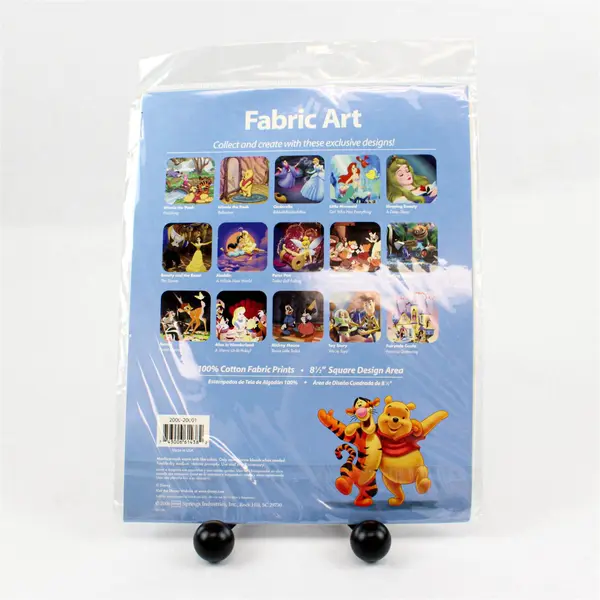 Wonderful World of Disney Fabric Art Winnie the Pooh Frolicking 8.5" Square