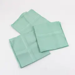 Vintage Set of 3 Mint Green Rayon Poly Blend Table Napkins