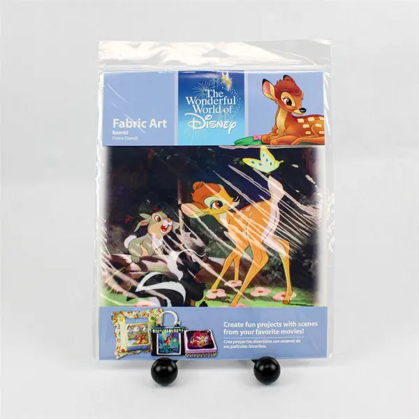 Wonderful World of Disney Fabric Art Bambi Forest Friends 8.5" Square