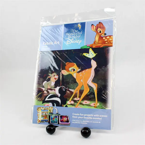 Wonderful World of Disney Fabric Art Bambi Forest Friends 8.5" Square