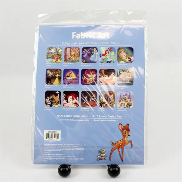 Wonderful World of Disney Fabric Art Bambi Forest Friends 8.5" Square