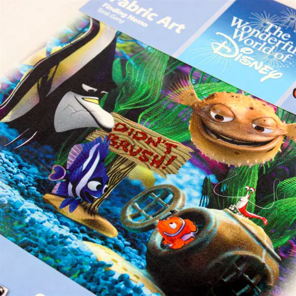 Wonderful World of Disney Fabric Art Finding Nemo Tank Gang 8.5" Square