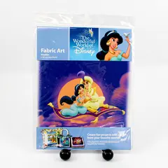 Wonderful World of Disney Fabric Art Aladdin A Whole New World 8.5" Square