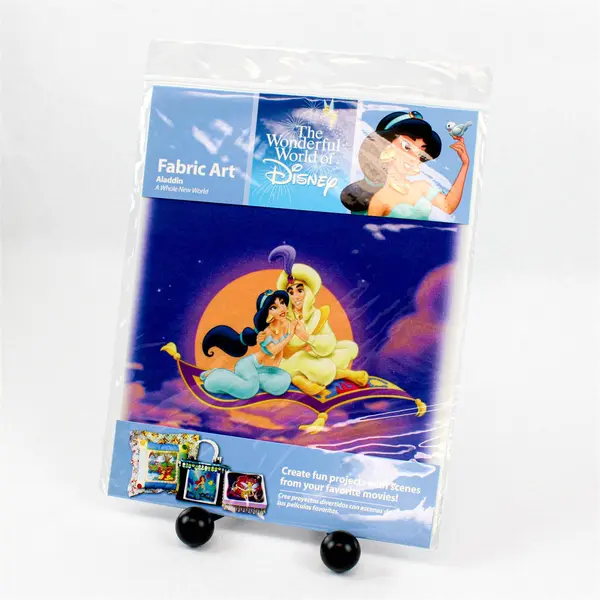 Wonderful World of Disney Fabric Art Aladdin A Whole New World 8.5" Square
