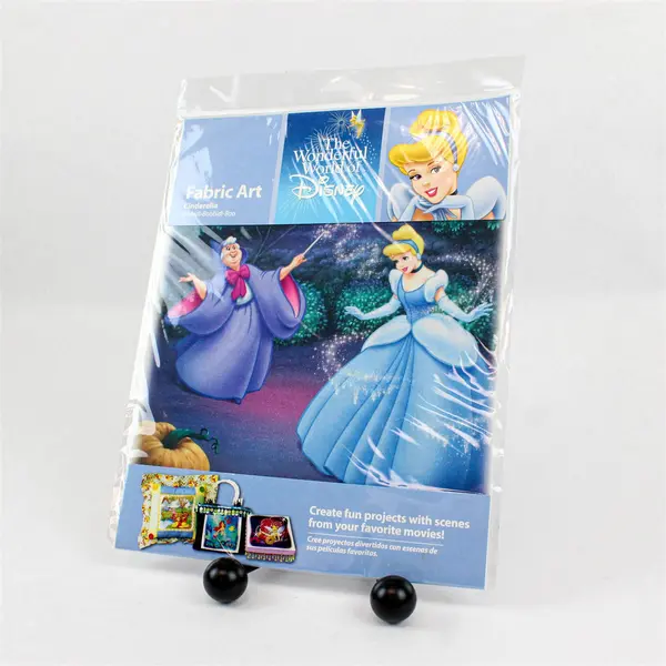Wonderful World of Disney Fabric Art Cinderella Bibbidi-Bobbidi-Boo 8.5" Square