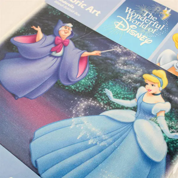 Wonderful World of Disney Fabric Art Cinderella Bibbidi-Bobbidi-Boo 8.5" Square