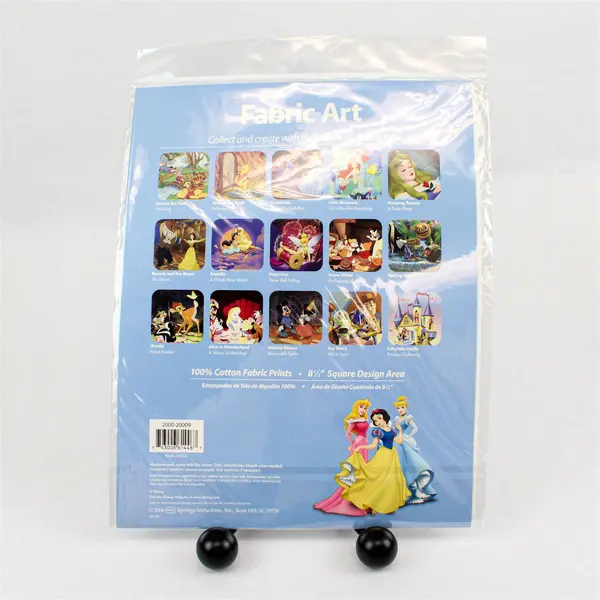 Wonderful World of Disney Fabric Art Snow White An Evening of Music 8.5" Square