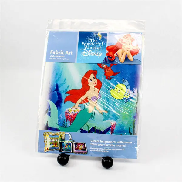 Wonderful World of Disney Fabric Art Little Mermaid Ariel 8.5" Square