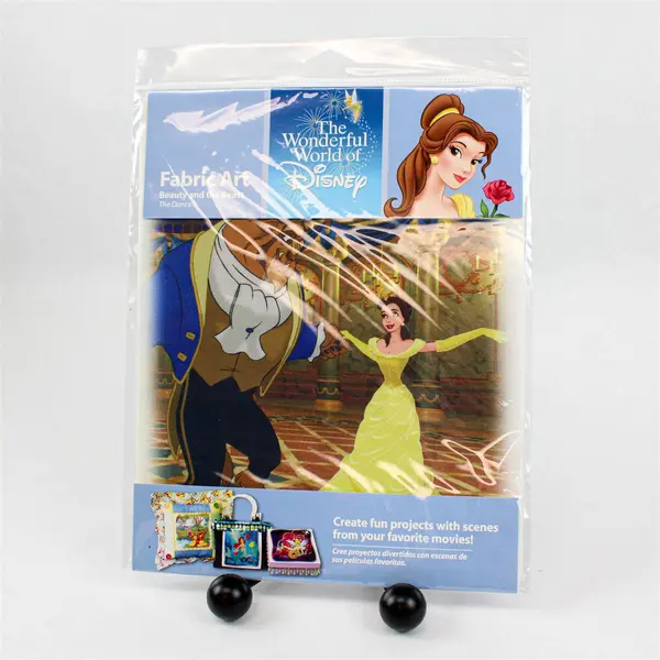 Wonderful World of Disney Fabric Art Beauty and the Beast The Dance 8.5" Square