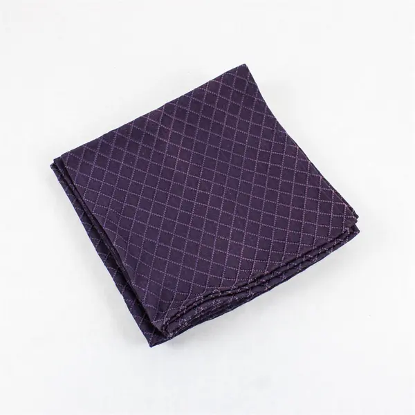 Set of 4 Purple Diamond-Quilted Cloth Napkins 