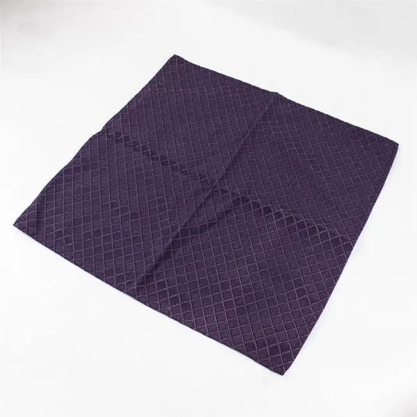 Set of 4 Purple Diamond-Quilted Cloth Napkins 