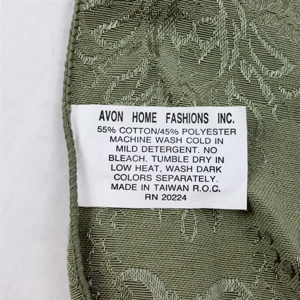 Avon Home Fashions Set of 6 Green Jacquard Floral Brocade Damask Napkins