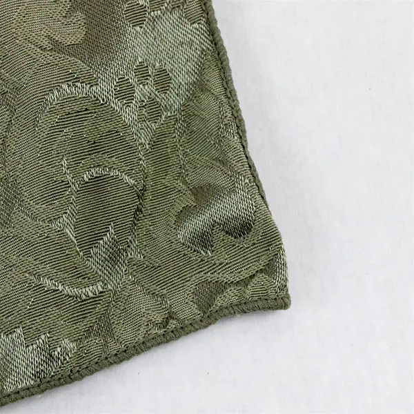 Avon Home Fashions Set of 6 Green Jacquard Floral Brocade Damask Napkins