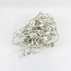 L-2115 Mini Christmas String Lights Clear Bulbs White Wire Tested