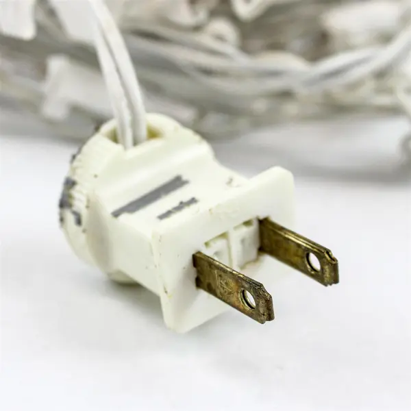 L-2115 Mini Christmas String Lights Clear Bulbs White Wire Tested