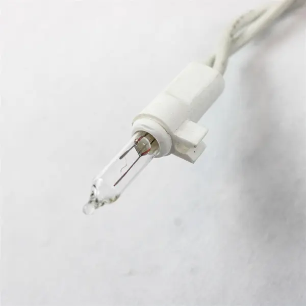 L-2115 Mini Christmas String Lights Clear Bulbs White Wire Tested