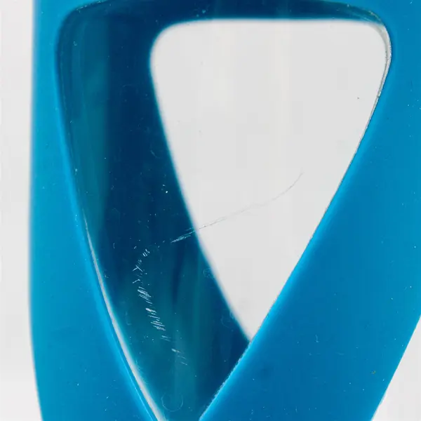 Blue Silicone X-Band Sleeve Glass Water Bottle Approx 28 Oz NO STRAW